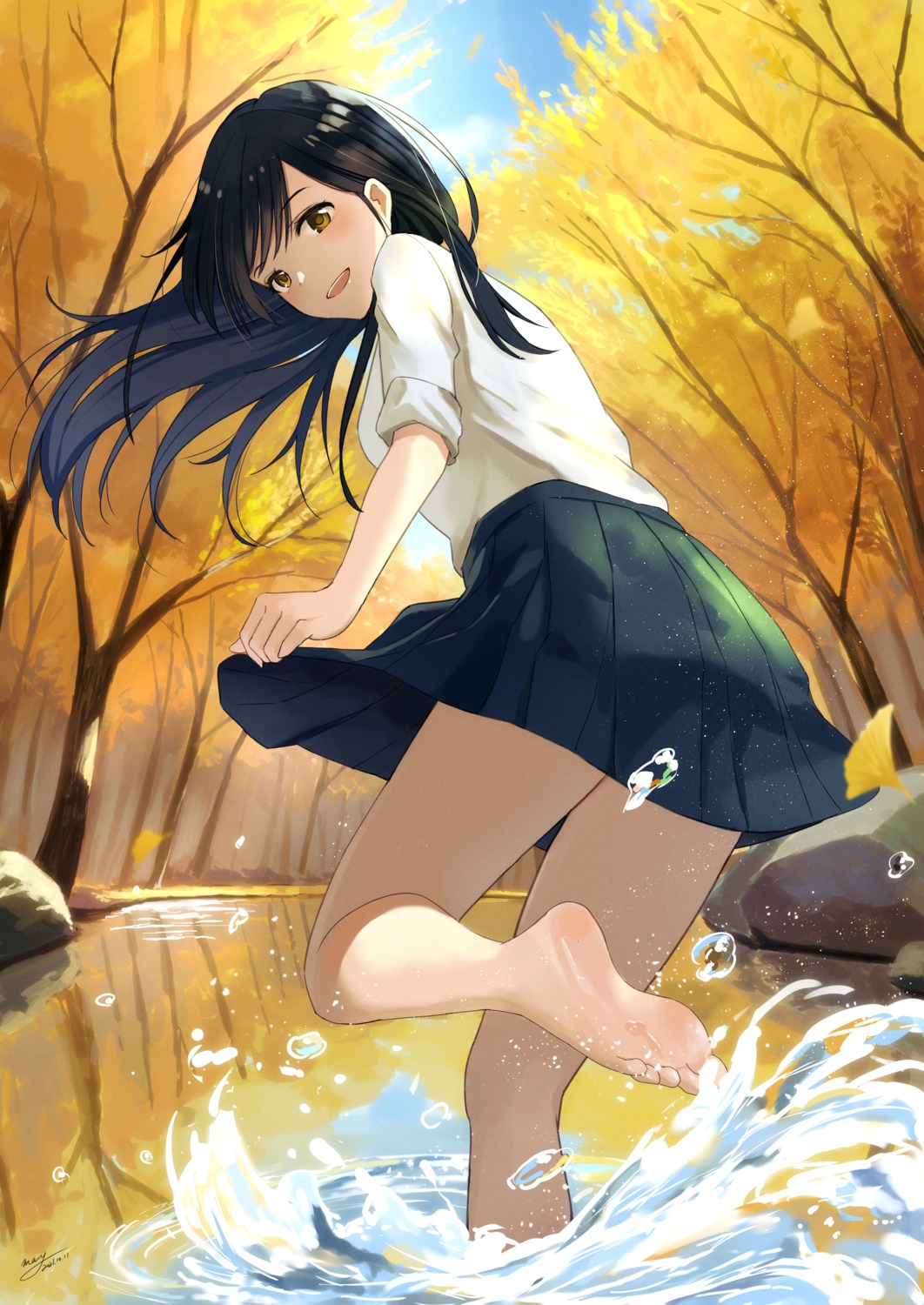 M A Y Feet Seifuku Skirt Lift Wet Yande Re